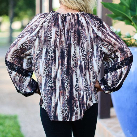 NWT Save The Faith Fiery Feline Boho Top - Picture 3 of 9